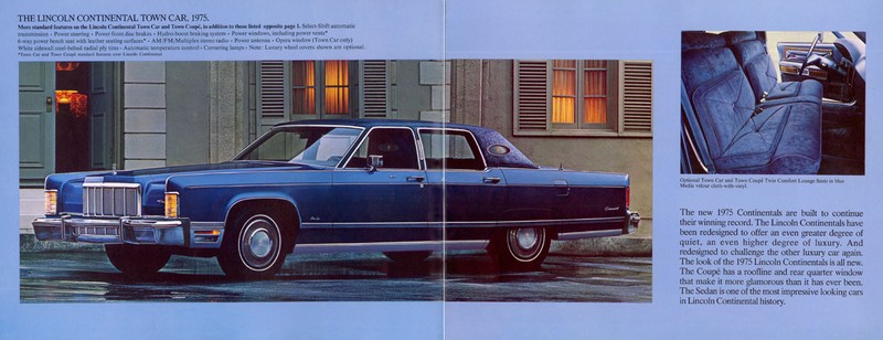 1975 Lincoln Model Range Brochure Page 16